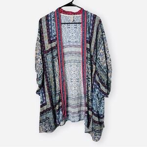 Women’s Multicolor Patterned Bohemian Kimono Cardigan